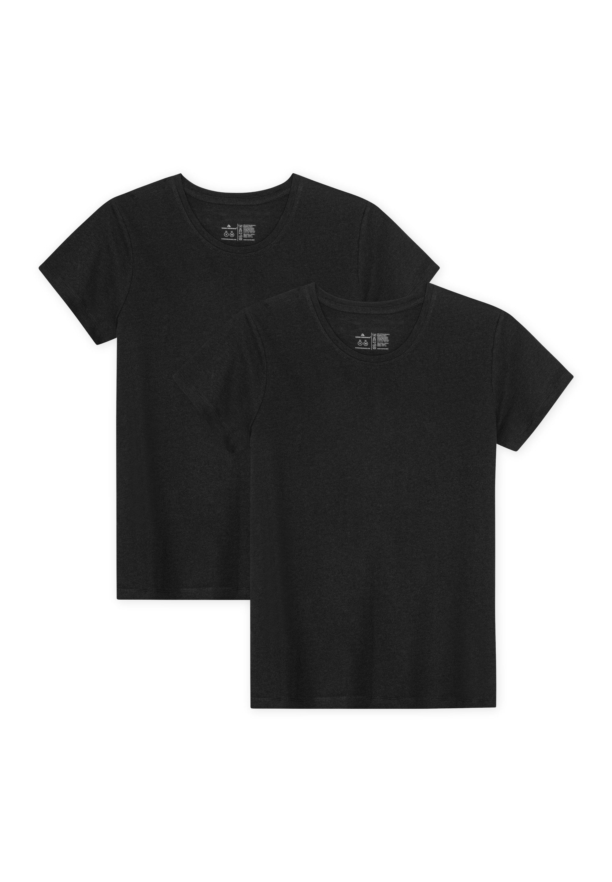 DANISH ENDURANCE T-Shirt Crew Damen (2er-Pack) aus Modal & Baumwolle, leicht & atmungsaktiv
