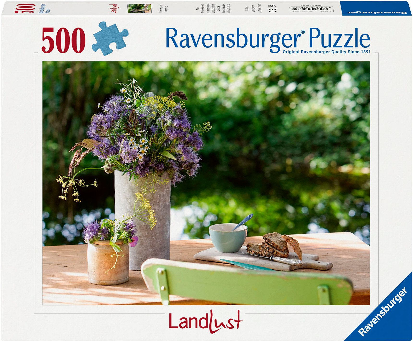 Ravensburger Puzzle Blumengruß am Gartentisch, 500 günstig online kaufen