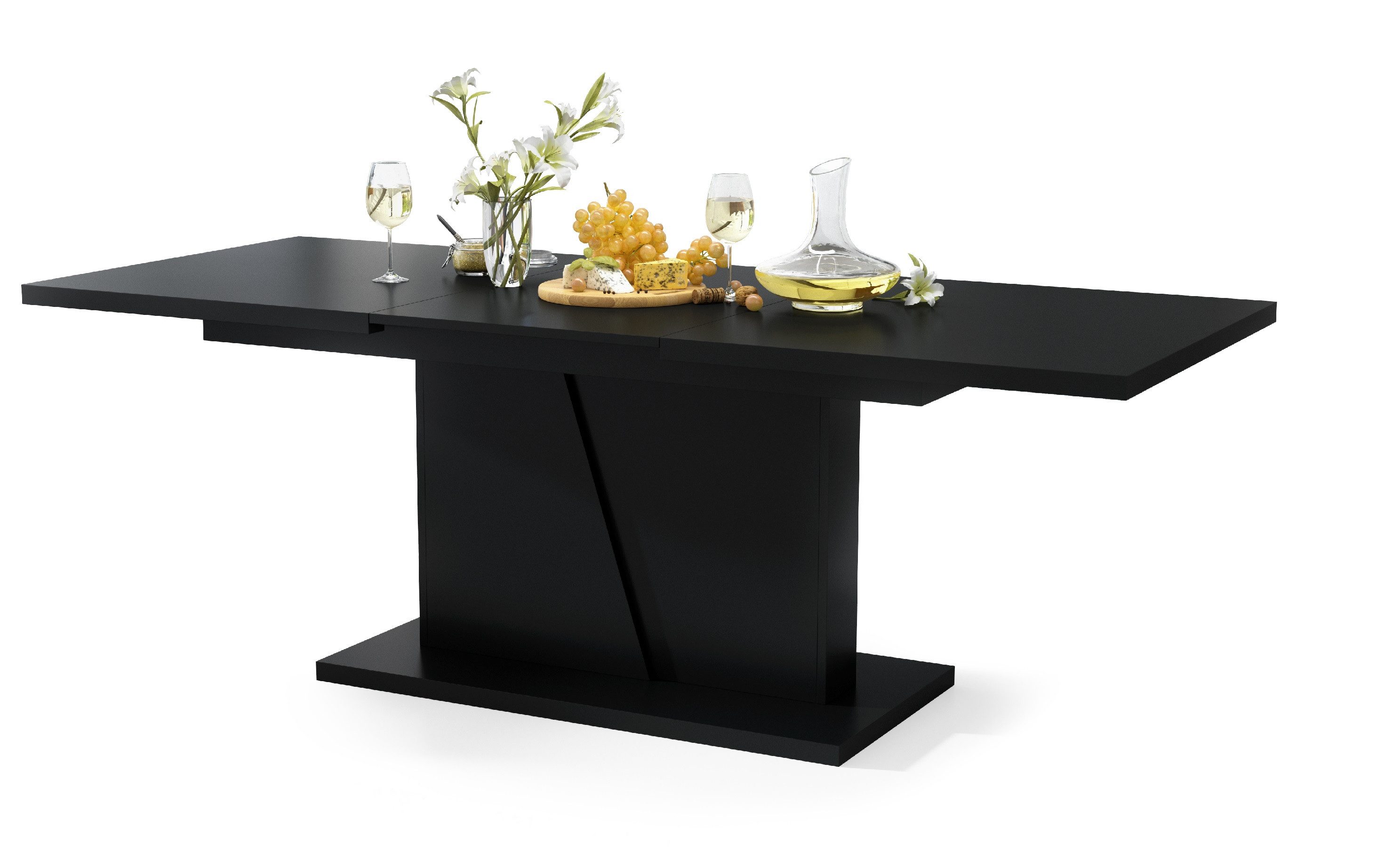 Mazzoni Esstisch Design Noble Noir Tisch ausziehbar 160 bis 218 cm günstig online kaufen