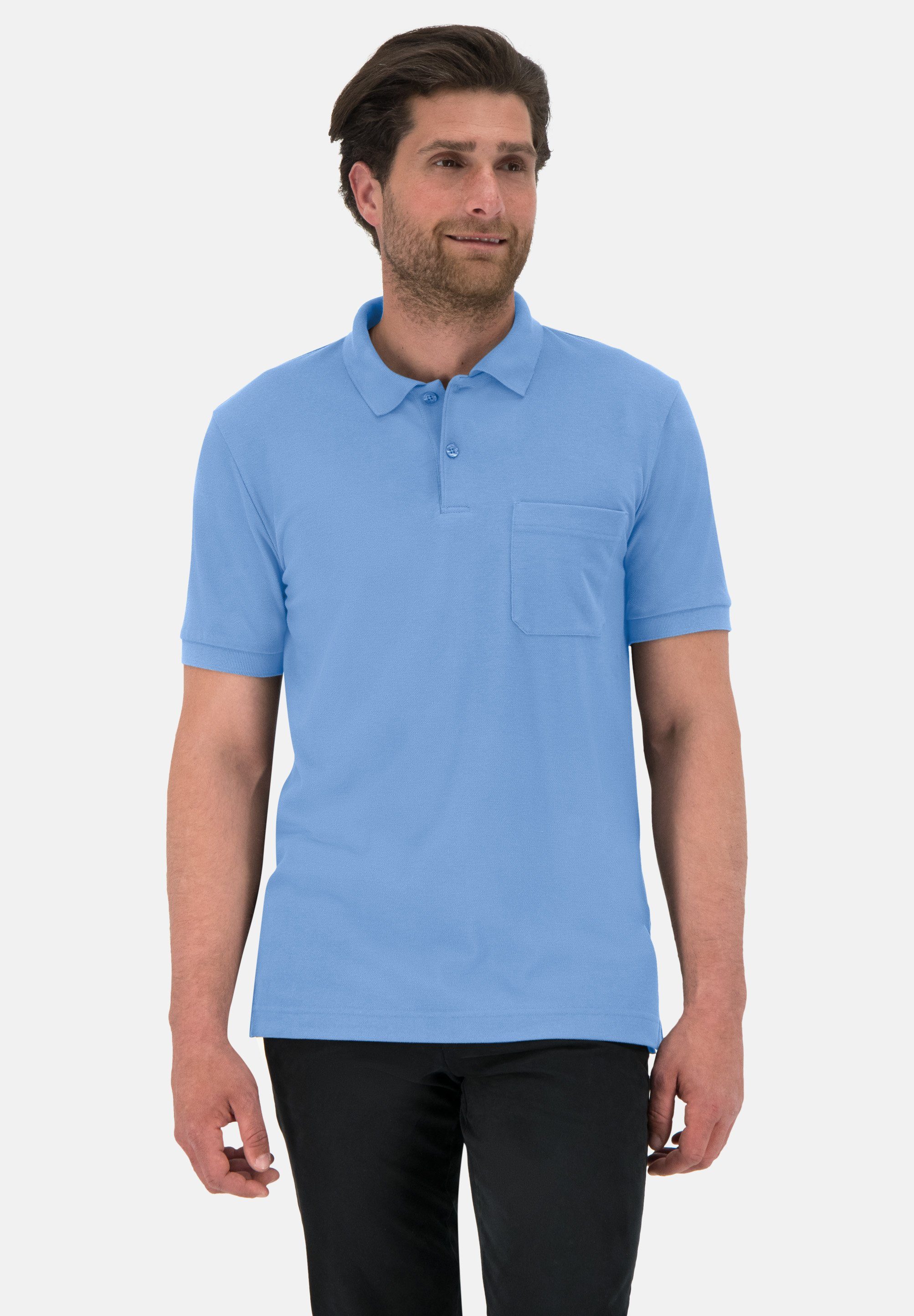 Bioactive Poloshirt Louis mit antimikrobieller Funktion hellblau