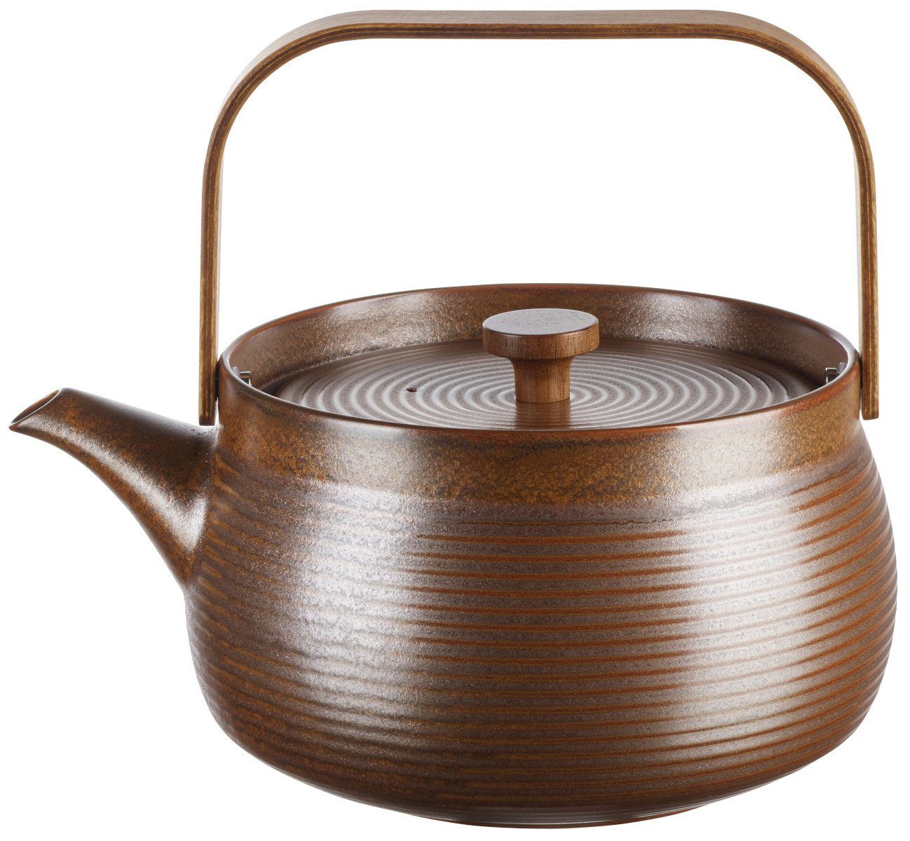ASA SELECTION Teekanne kitchen'art Teekanne mit Holzgriff brown 1,5l