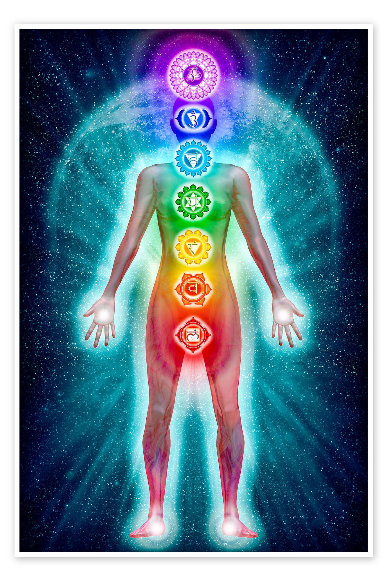 Posterlounge Wandbild Die sieben Chakren - Aura II, Dirk Czarnota, erhältlich als Poster, Leinwandbild, Wandsticker oder Acrylglasbild