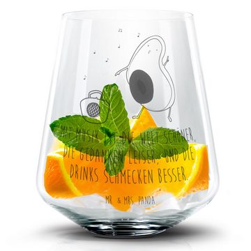 Mr. & Mrs. Panda Cocktailglas Avocado Tanzen - Transparent - Geschenk, Cocktail Glas mit Sprüchen, Premium Glas, Personalisierbar