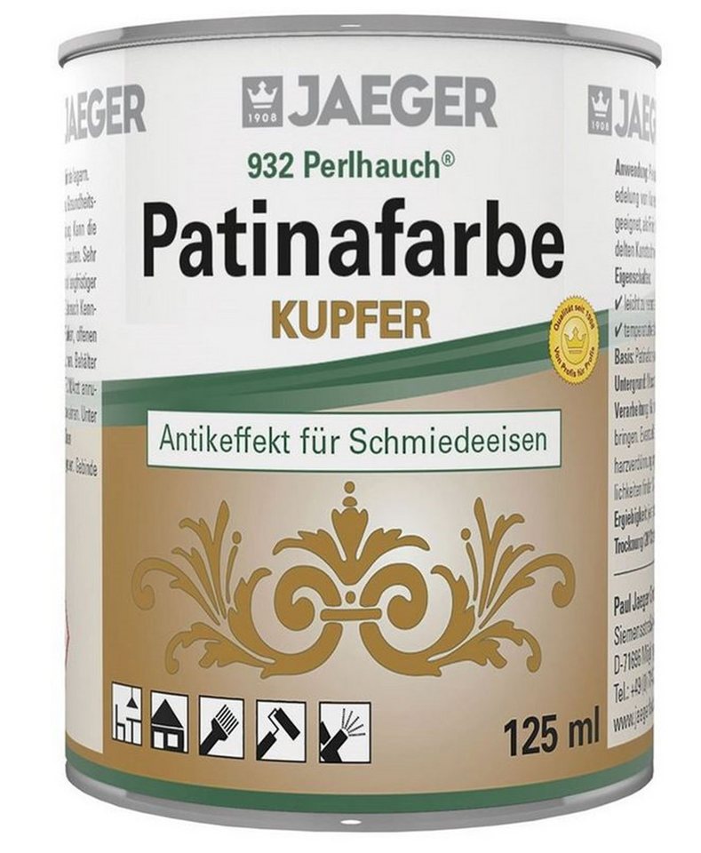 Thumbnail - Jaegerlacke Metallglanzfarbe 932 Patinafarbe zur Veredelung von Kunstschmiedearbeiten, 125 ml, für innen und außen, bis ...