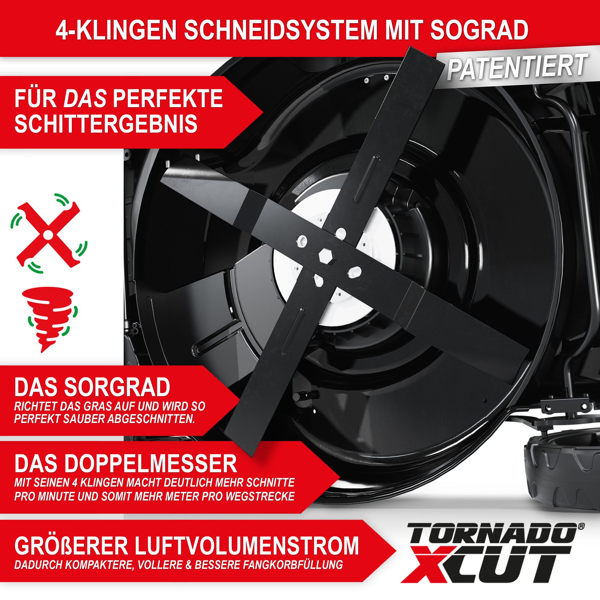 Onbest Benzinrasenmäher mit Antrieb Tornado X-Cut günstig online kaufen