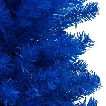 vidaXL Künstlicher Weihnachtsbaum Künstlicher Weihnachtsbaum mit LEDs Kugeln Blau 120 cm PVC