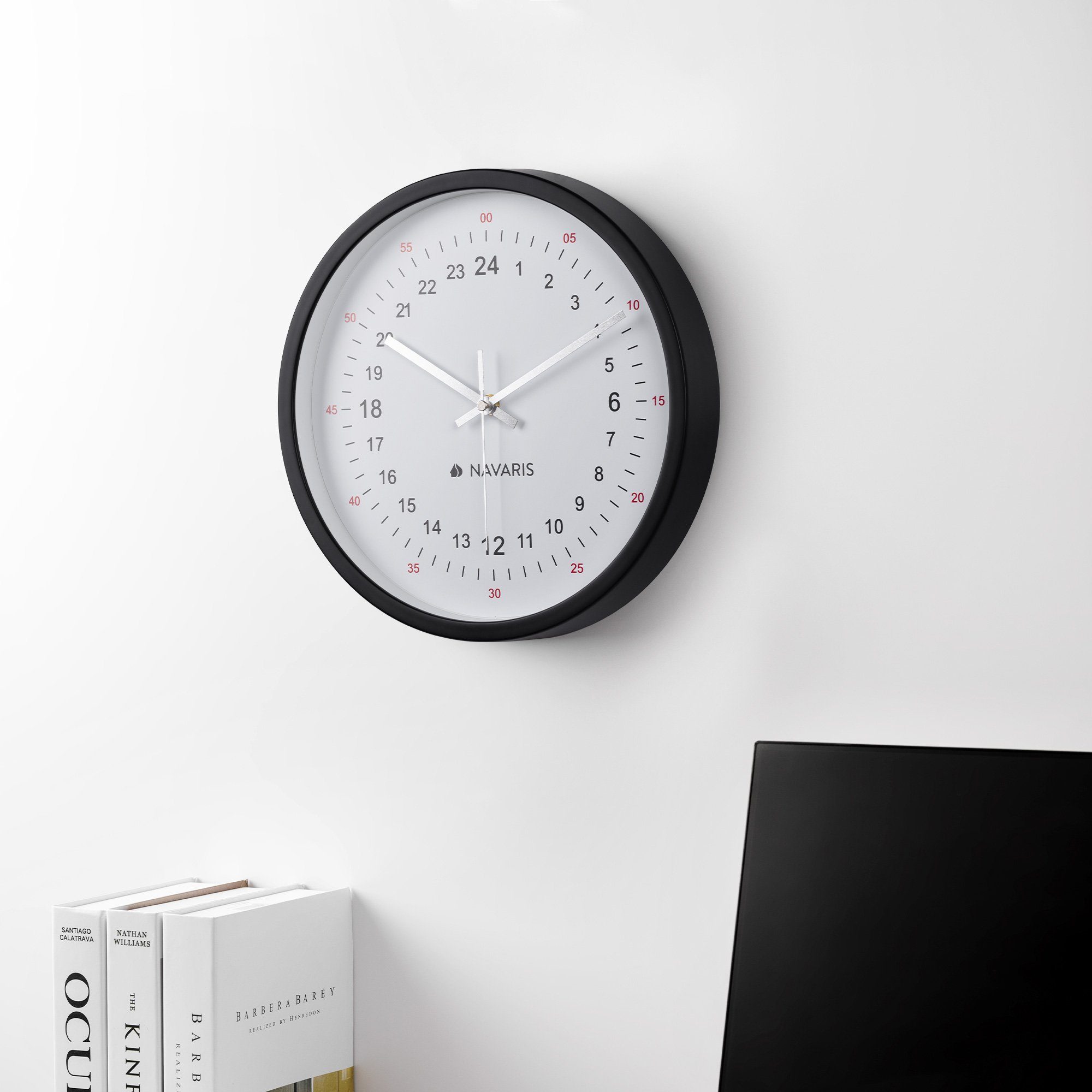 Navaris Wanduhr 24h Wanduhr - Analog günstig online kaufen