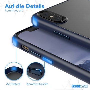 EAZY CASE Handyhülle Outdoor Case für Apple iPhone X / XS 5,8 Zoll, Hülle kompatibel mit Qi & Magsafe Robust Back Cover Blau / Nachtblau