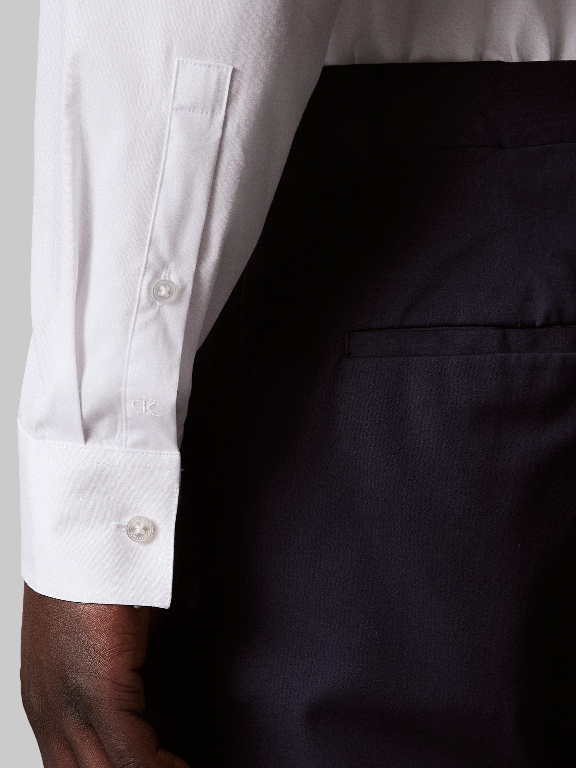 Calvin Klein Businesshemd Regular fit, mit Rundhalsausschnitt