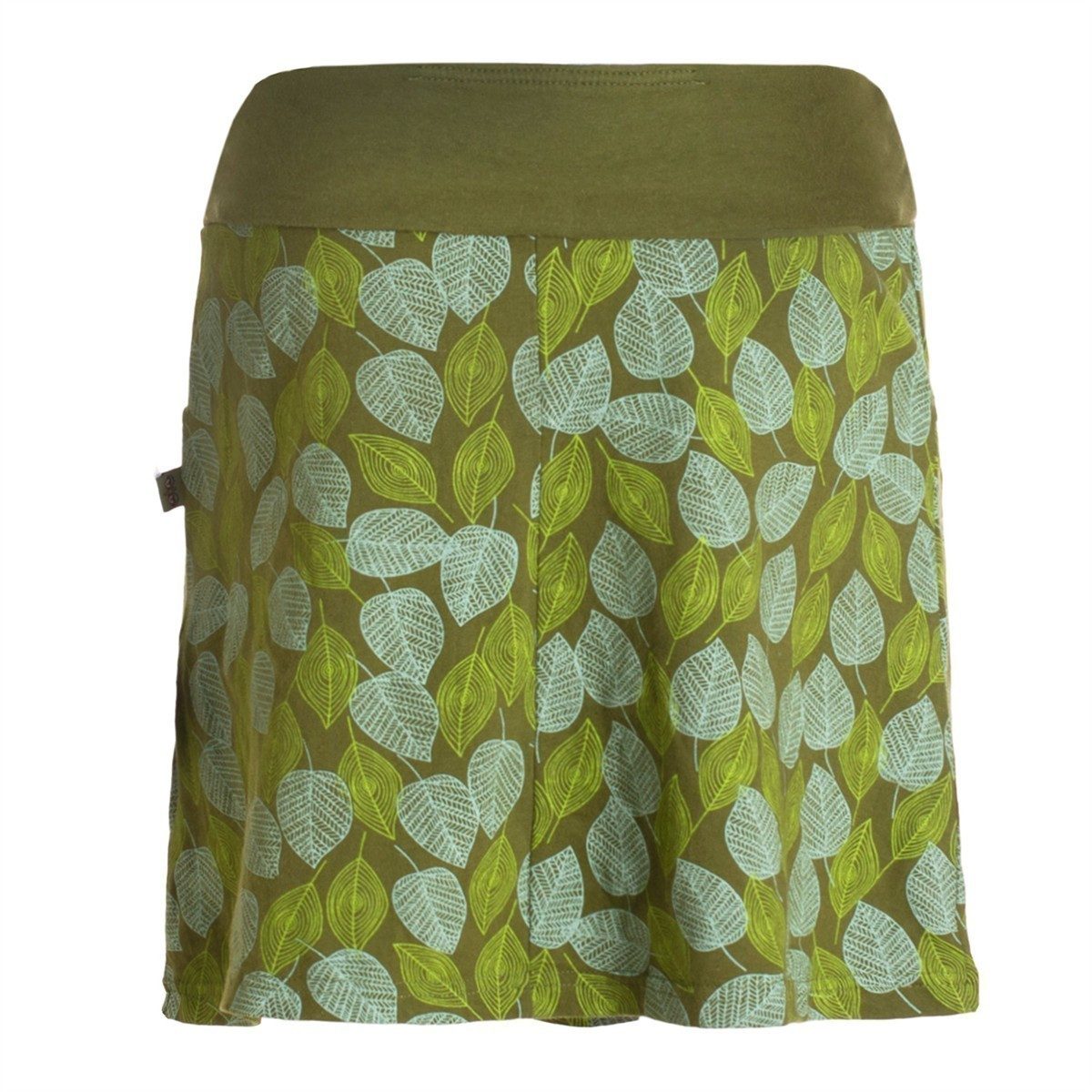 Vishes Jerseyrock knielang Baumwolle Blumen-Muster breiter Bund mit Kordel-Zug Taschen Alternative Bekleidung, Ethno, Hippie, Retro Style