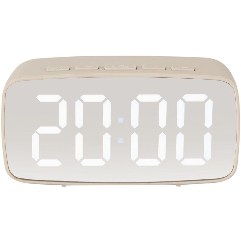 Karlsson Uhr Wecker Silver Mirror LED günstig online kaufen