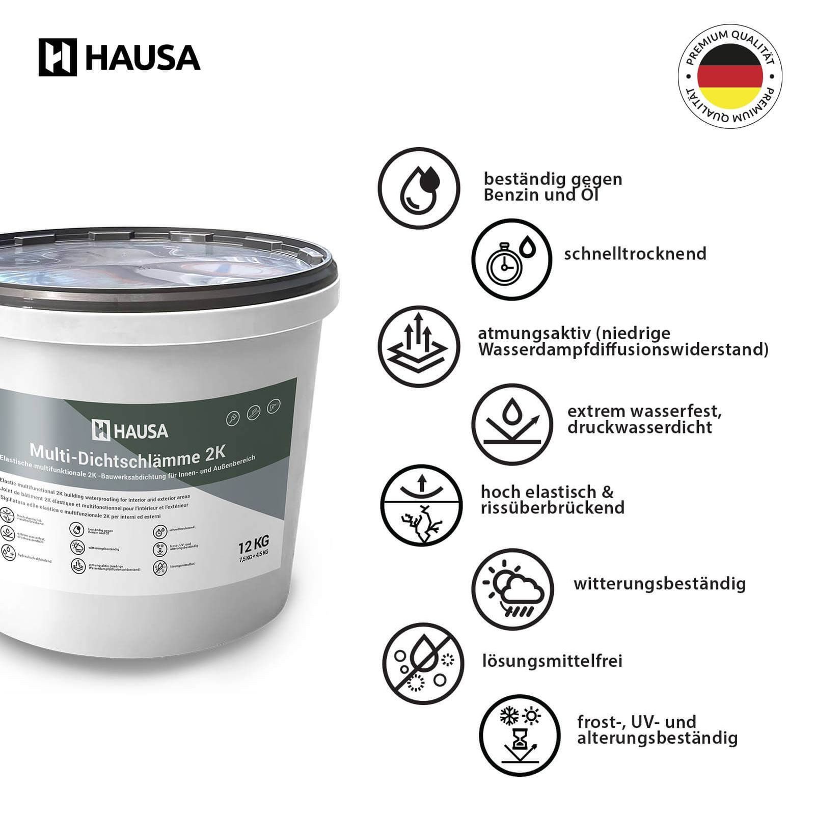 Hausa Dichtungskitt Dichtschlämme 2K Multi, elastische günstig online kaufen