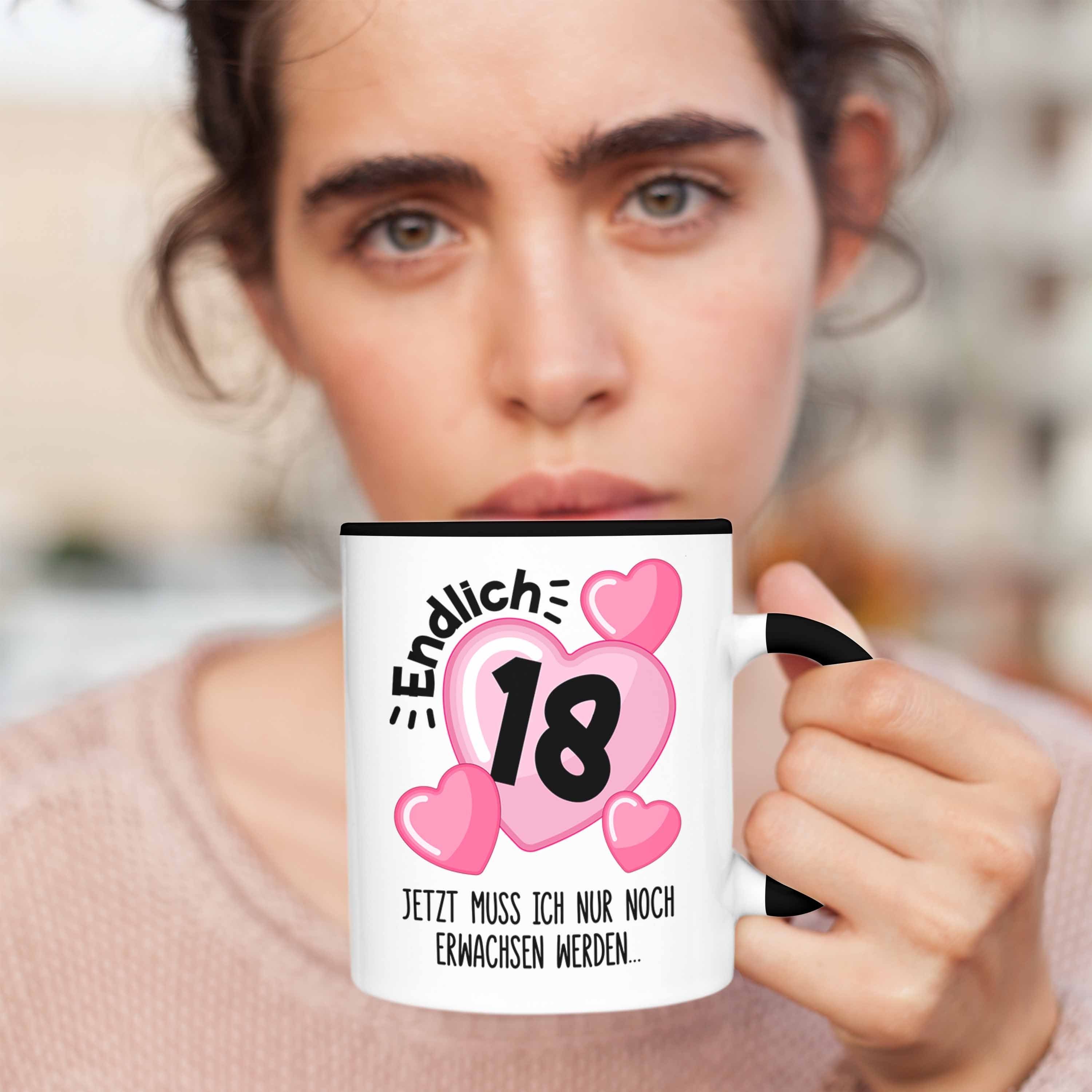 Lustig 18 Geschenkideen zum Schwarz Tasse 18. Bday Geburtstag 18 - Geschenkidee Spruch Trendation Mädchen Trendation 18er Geschenk Tasse Geschenke