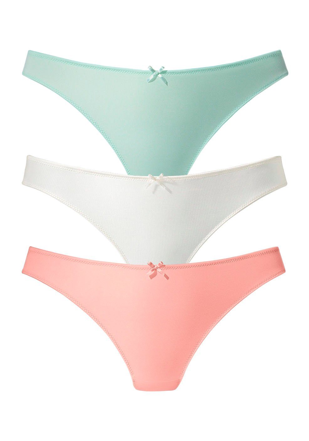 petite fleur String (3-St) hinten komplett aus zarter Jacquardspitze