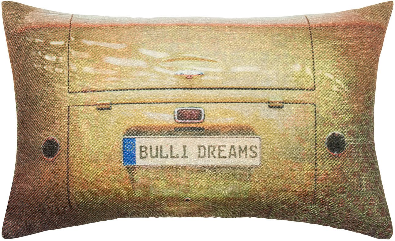 PAD Dekokissen TRAVELER, Made in Europe, Kissenhülle ohne Füllung, Motiv Bulli, 1 Stück