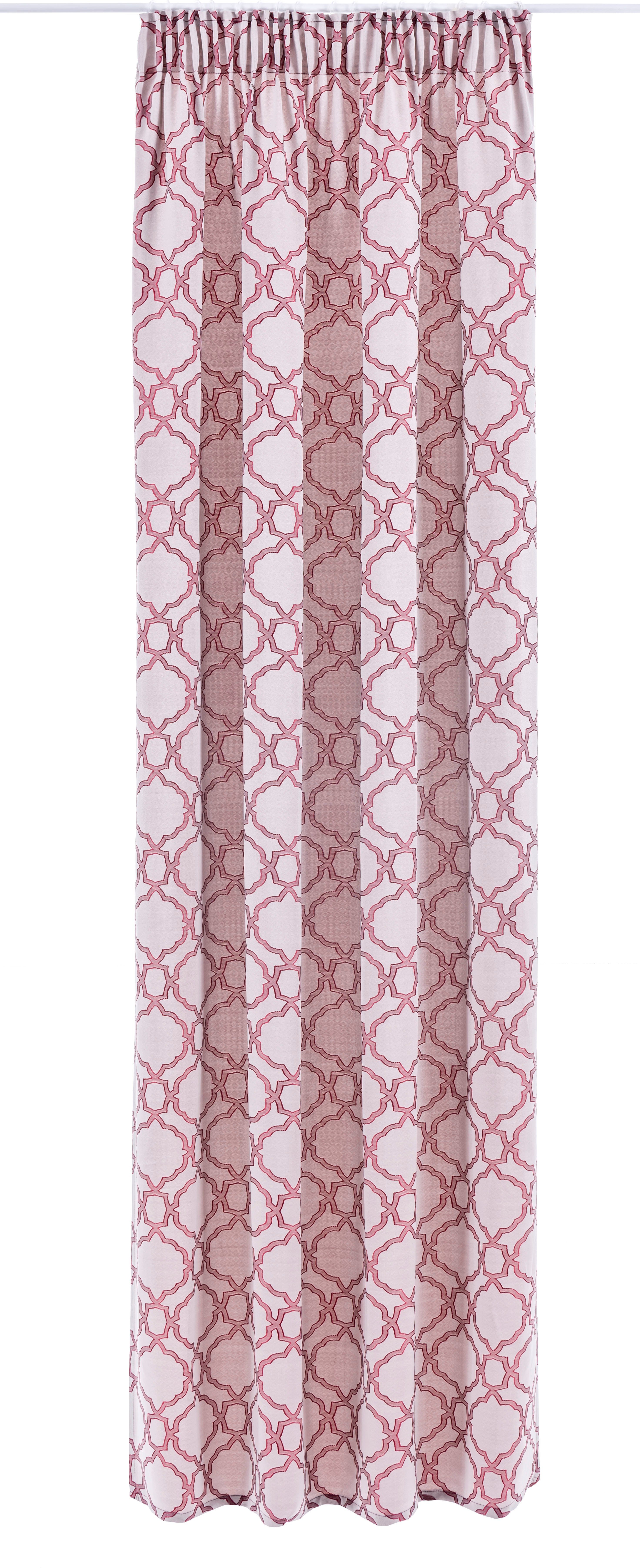 Corin, (1 St), Größen blickdicht, cream/rot Leonique, verschiedene Vorhang blickdicht, Multifunktionsband