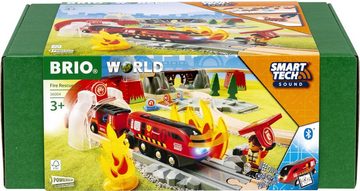BRIO® Spielzeug-Feuerwehr BRIO® WORLD, Feuerwehreinsatz-Rettungs-Set, (Set), FSC®- schützt Wald - weltweit
