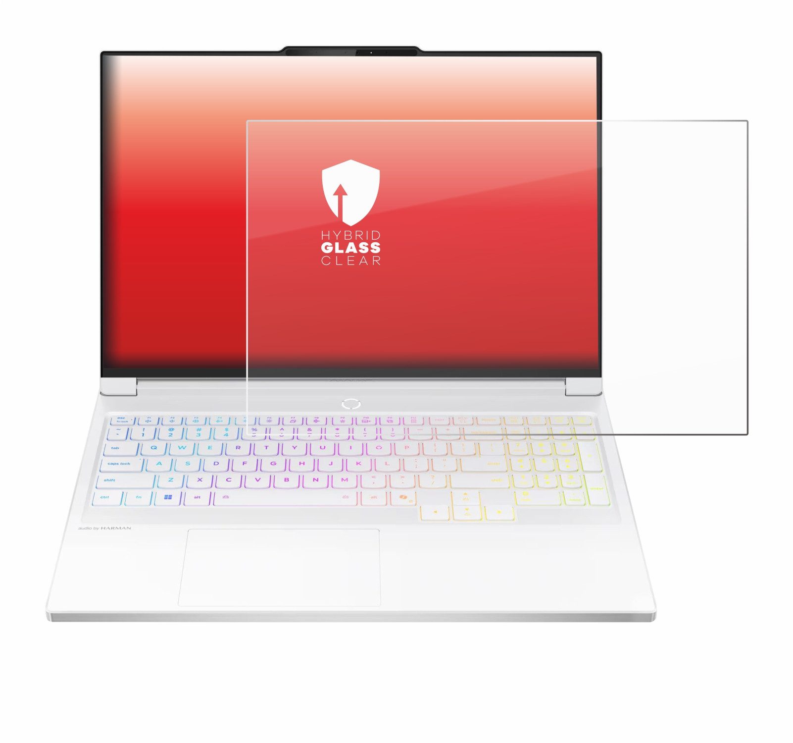 upscreen Displayschutzglas Folie für Lenovo Legion 7i Gen 10 16", Schutzfolie Glas Panzer Display Schutz klar