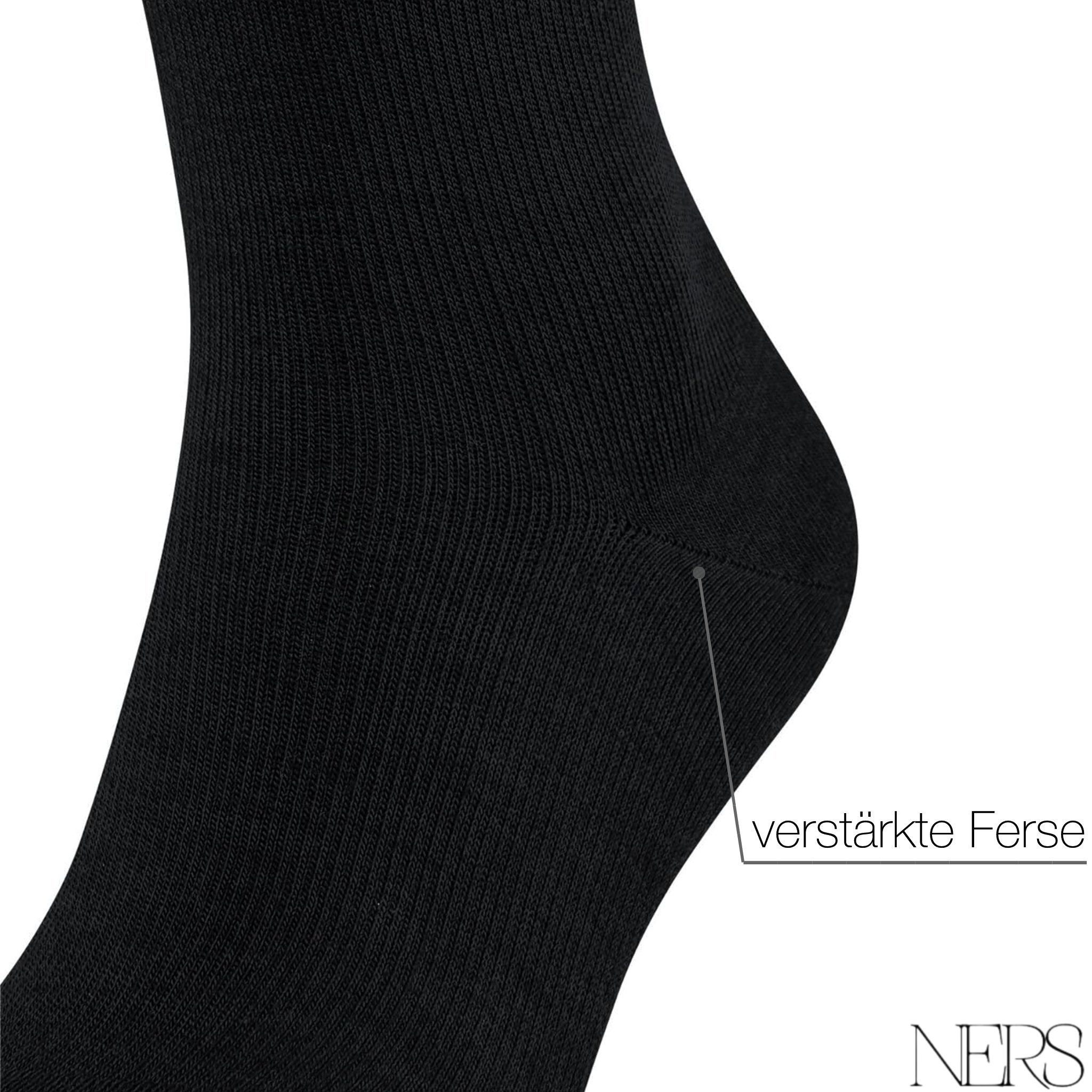 NERS Kniestrümpfe aus Merinowolle Damen & Herren ohne drückende naht, mit Komfortbund (6-Paar) Atmungsaktiv, Angenehm und Weich