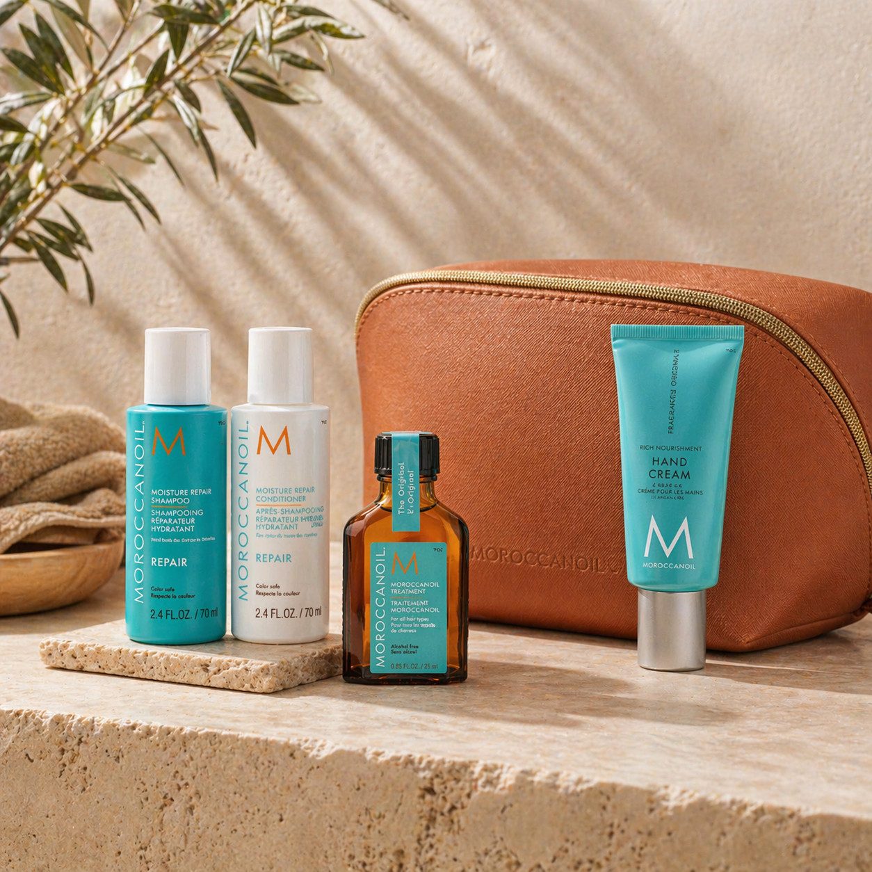 moroccanoil Haarpflege-Set Repair Discovery Travel Set, 4-tlg., perfekttes Reiseset für geschädigtes, strapaziertes Haar