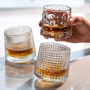 Rouemi Bierglas Kristall-Bierglas, neuartige schwenkbare Whiskygläser, Wodkagläser