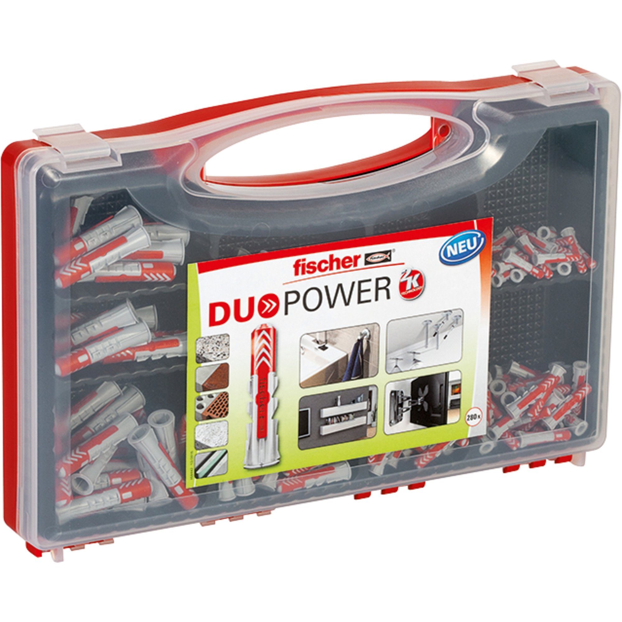 Universaldübel fischer RED BOX DUOPOWER, Dübel, (280-teilig)