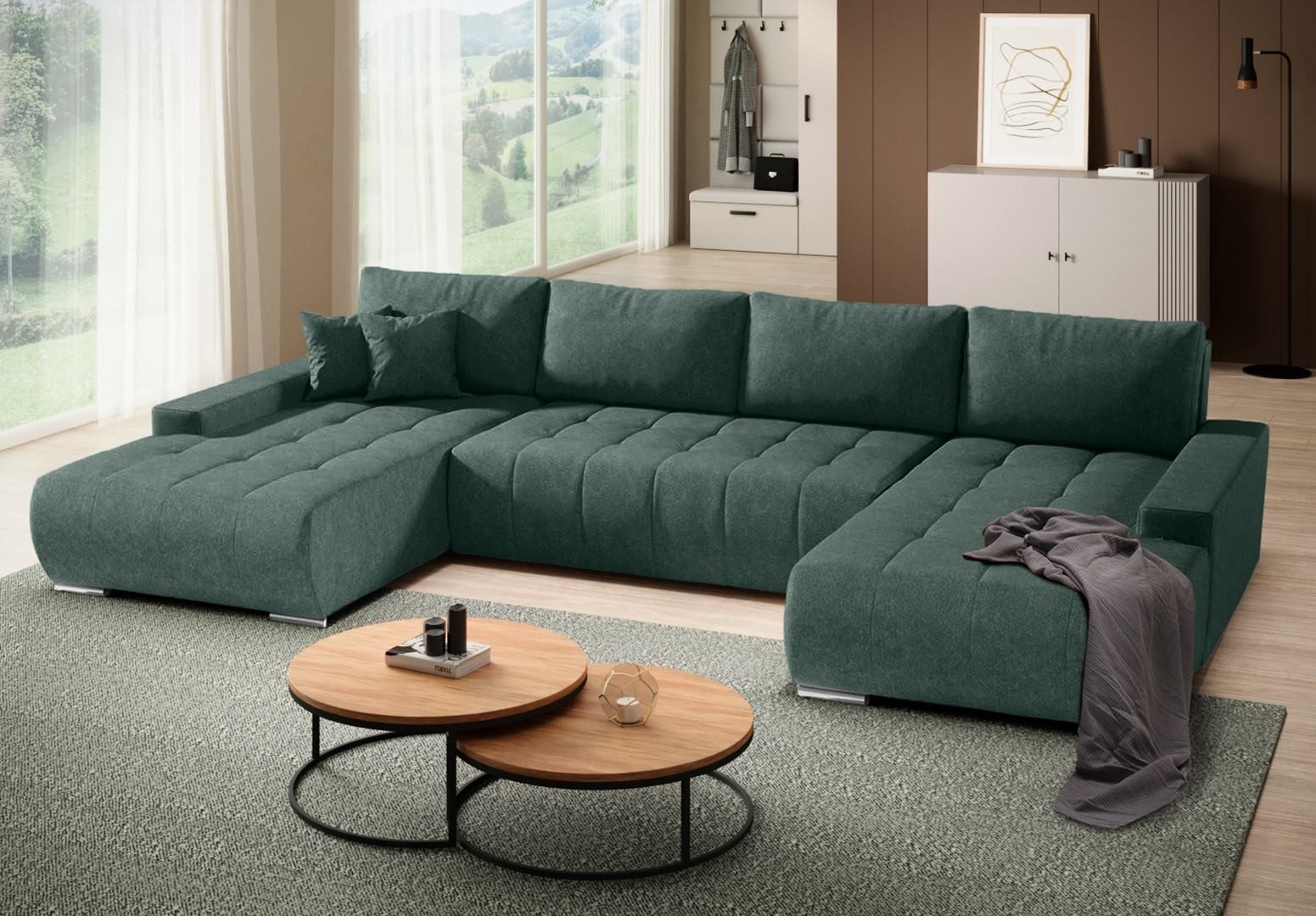 Beautysofa Ecksofa mit Bettkasten DRACO U, günstig online kaufen