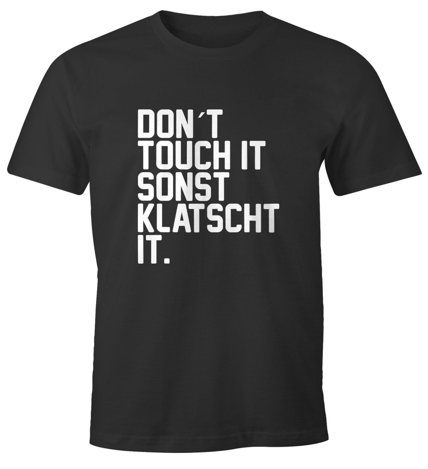 MoonWorks Print-Shirt Herren T-Shirt Don´t touch günstig online kaufen