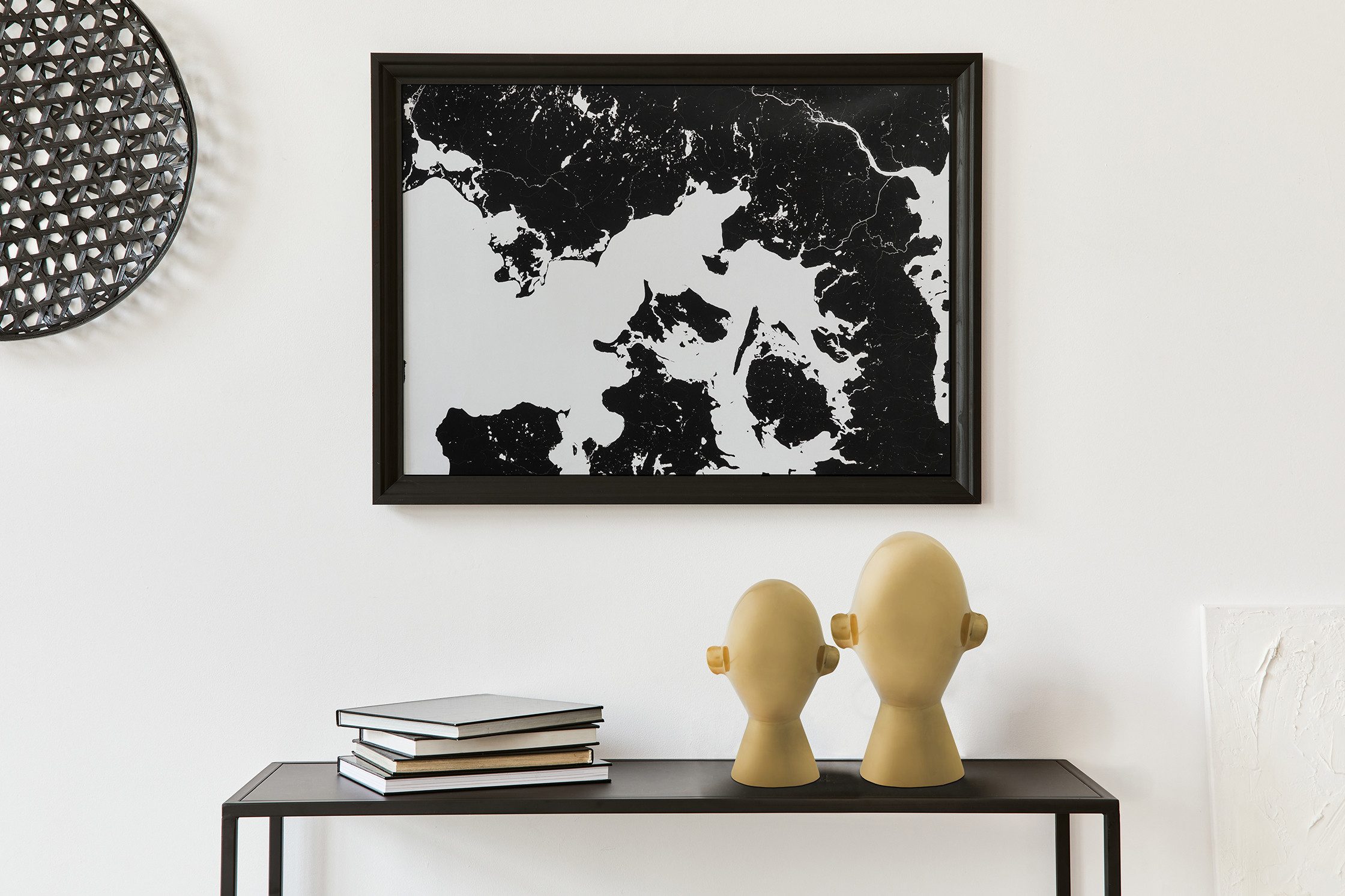 Kayoom Skulptur Skulptur Phantom 125, Handgefertigte Face-Skulptur aus Aluminium