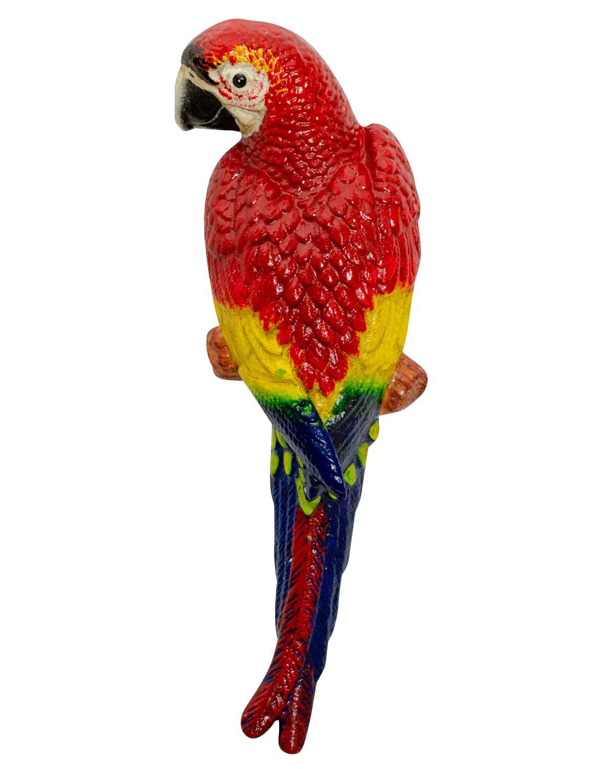 Aubaho Dekofigur Eisenfigur Papagei Ara Statue Figur Skulptur Eisen Antik-Stil 35cm lin