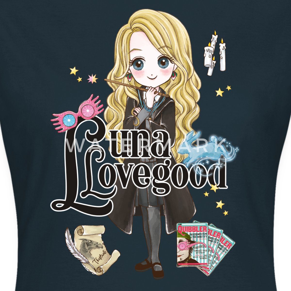 Spreadshirt T-Shirt Harry Potter Luna Lovegood Frauen T-Shirt (1-tlg) Slim Fit, fällt klein aus
