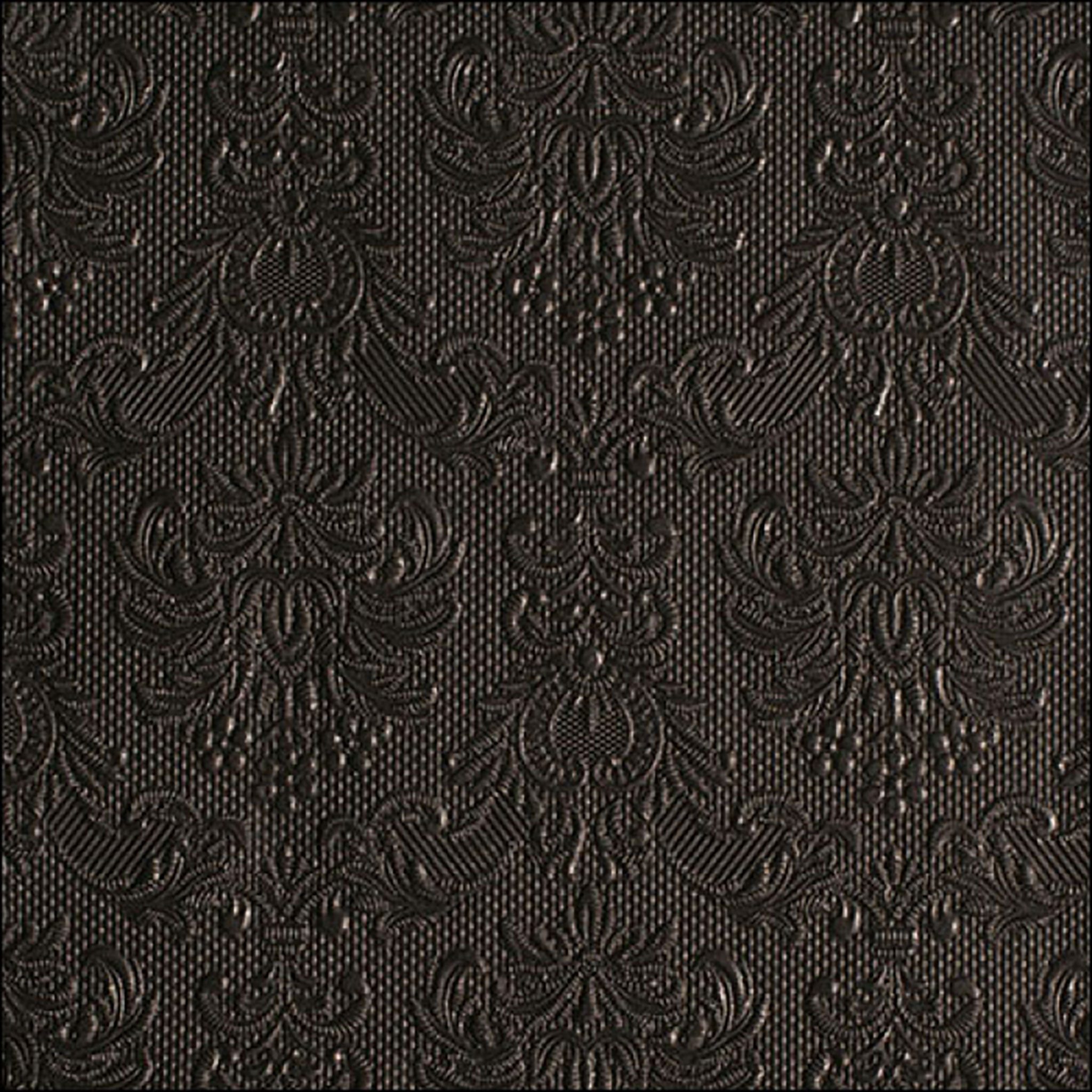 Ambiente Luxury Paper Products Papierserviette, Серветки Papier 33x33cm Elegance geprägt 15 Stück Schwarz