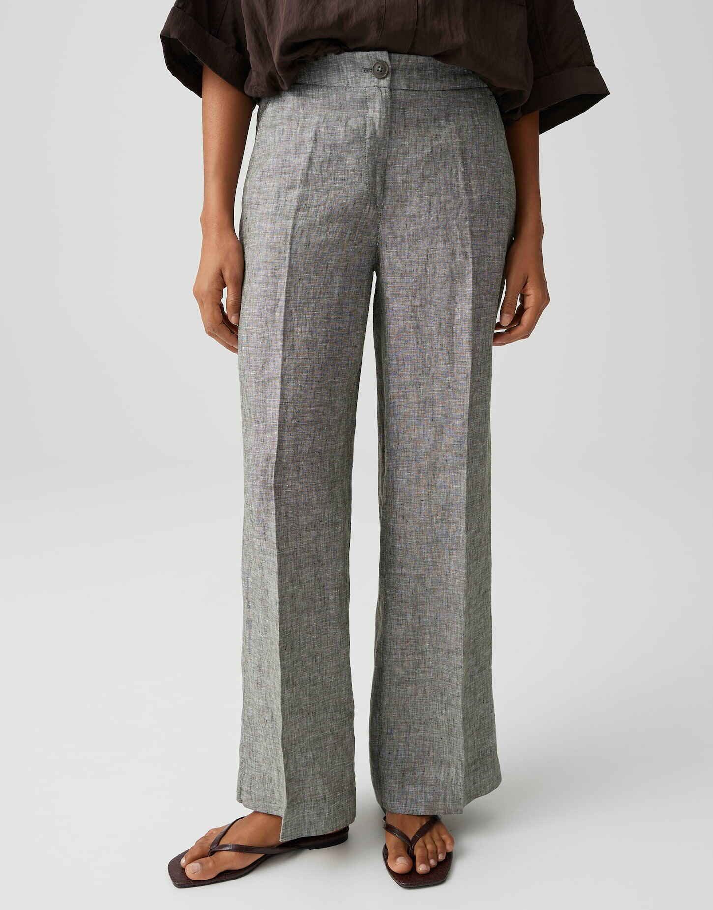 OPUS Leinenhose Maikito light aus Webware mit Leinenstruktur Mit Eingrifftaschen für praktische Alltagslooks