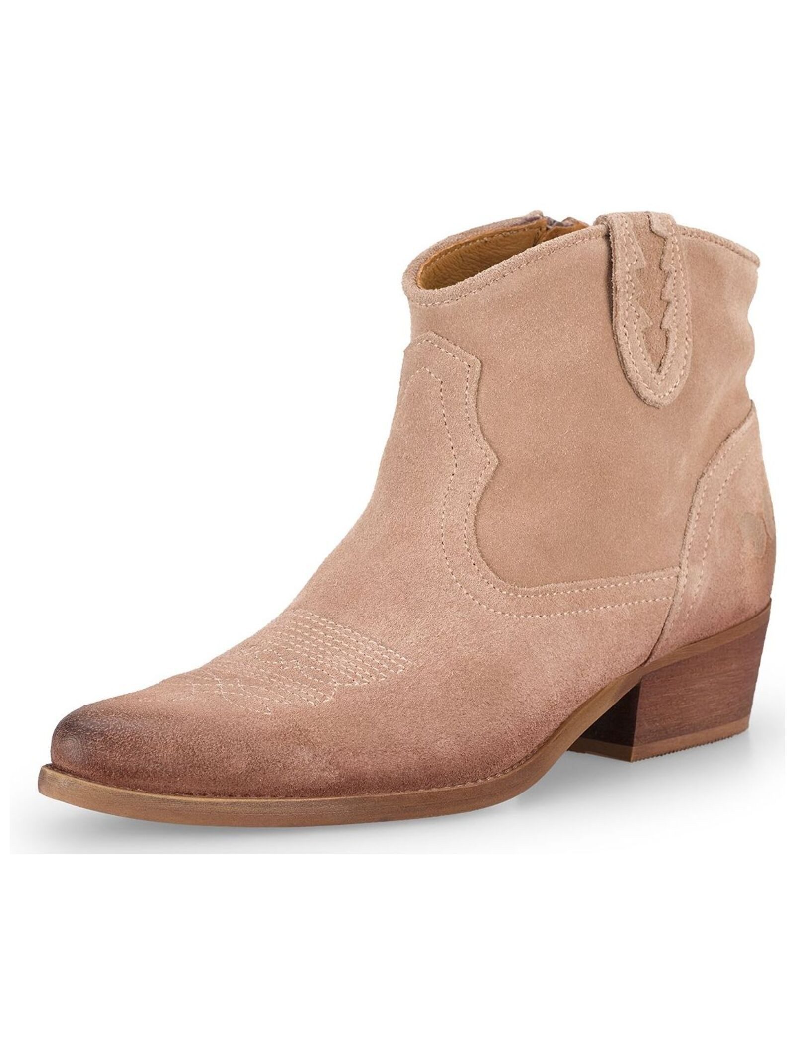Felmini Stiefelette Leder . Cowboy Stiefelette