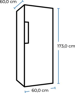 exquisit Getränkekühlschrank GKS350-2-GT-280D weiss, 173 cm hoch, 60 cm breit, 320 L Volumen, Getränkekühlschrank mit Glastür, LED