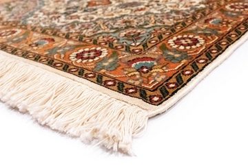 Teppich Kaschmir Seide Teppich handgeknüpft beige, morgenland, rechteckig, Höhe: 6 mm