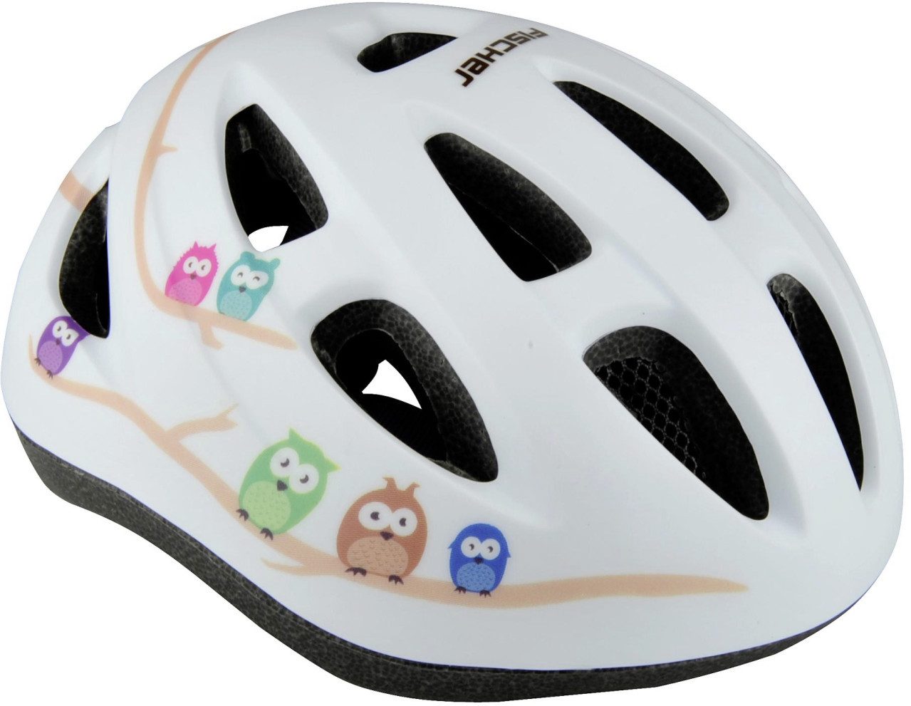 fischer Kinderfahrradhelm Fischer Fahrradhelm Kinder Eule XS/S weiß
