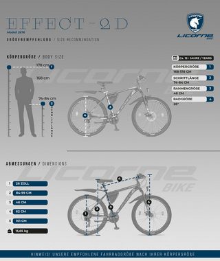 Licorne Bike Mountainbike Licorne Bike Effect Premium Mountainbike in 26, 27,5 und 29 Zoll