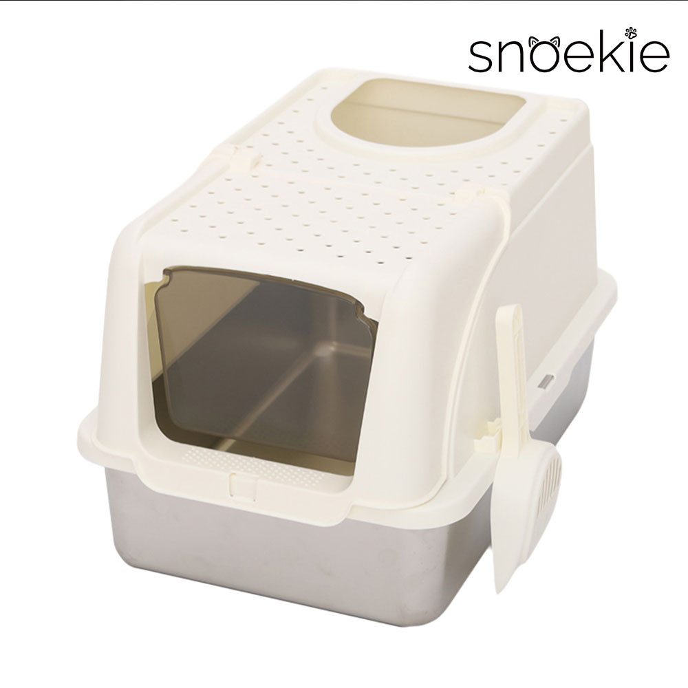 SNOEKIE Tiertransportbox Snoekie Geschlossene Katzen-Toilette aus Edelstahl