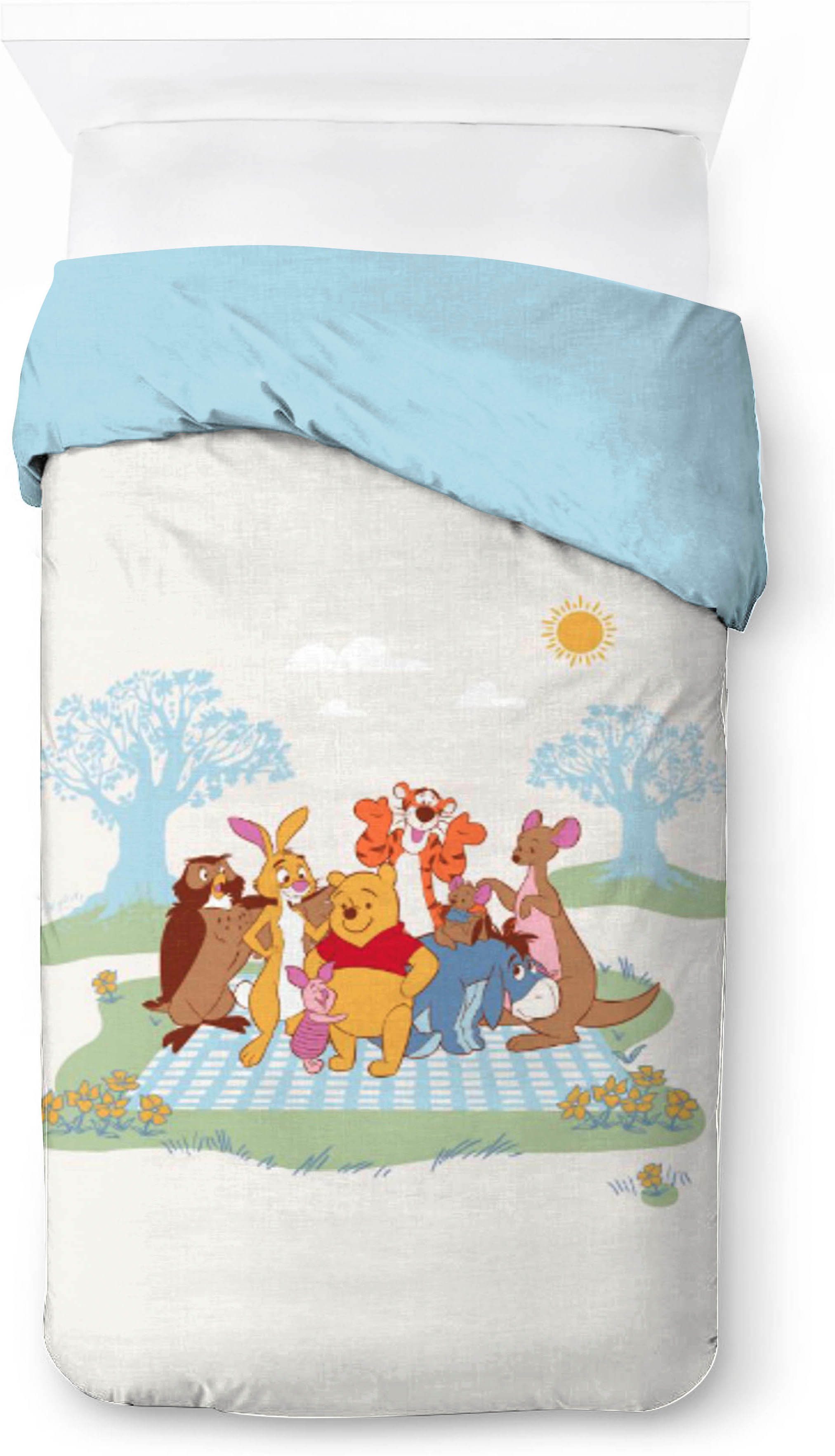 Disney Kinderbettwäsche Winnie The Pooh Party, Linon, 2 teilig, 100% Baumwolle