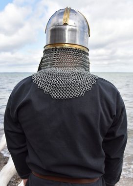 Battle Merchant Ritter-Kostüm Coppergate Helm mit unvernieteter Kettenbrünne - schaukampftauglich