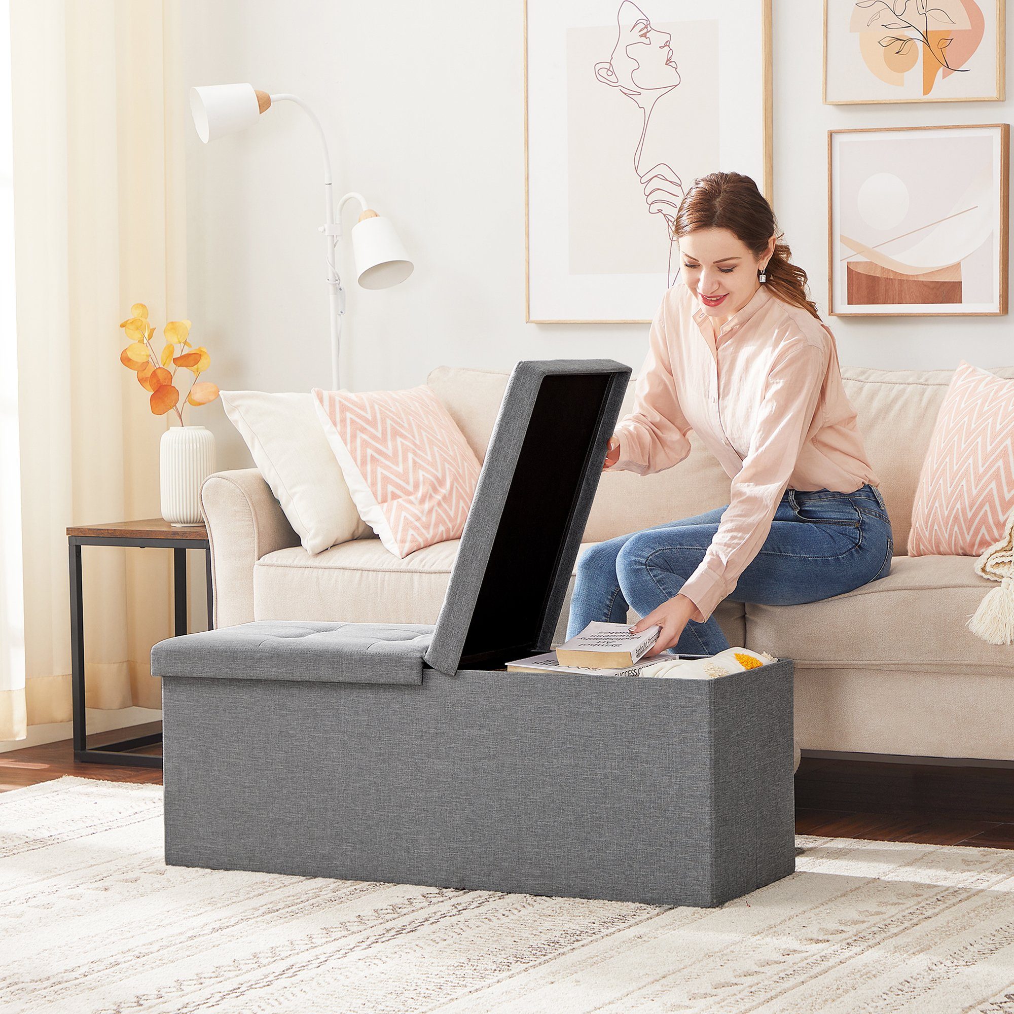 SONGMICS Sitzhocker sitzhocker, Sitzbank mit Stauraum, günstig online kaufen