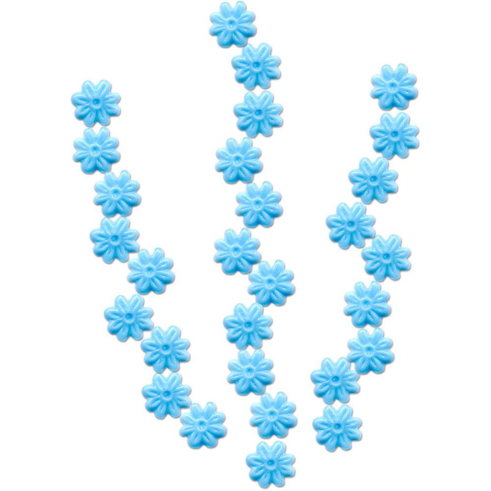 MEYCO Hobby Kreativset Wachs- Blüten, hellblau, 8x8mm, 29 Stück