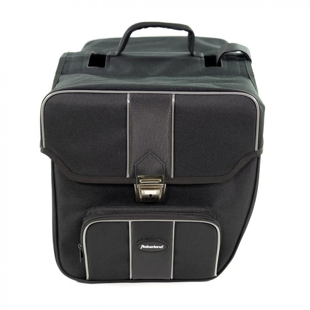Haberland Fahrradtasche Haberland Doppeltasche 31l Safe schwarz - geräumige, sichere Fahrradta