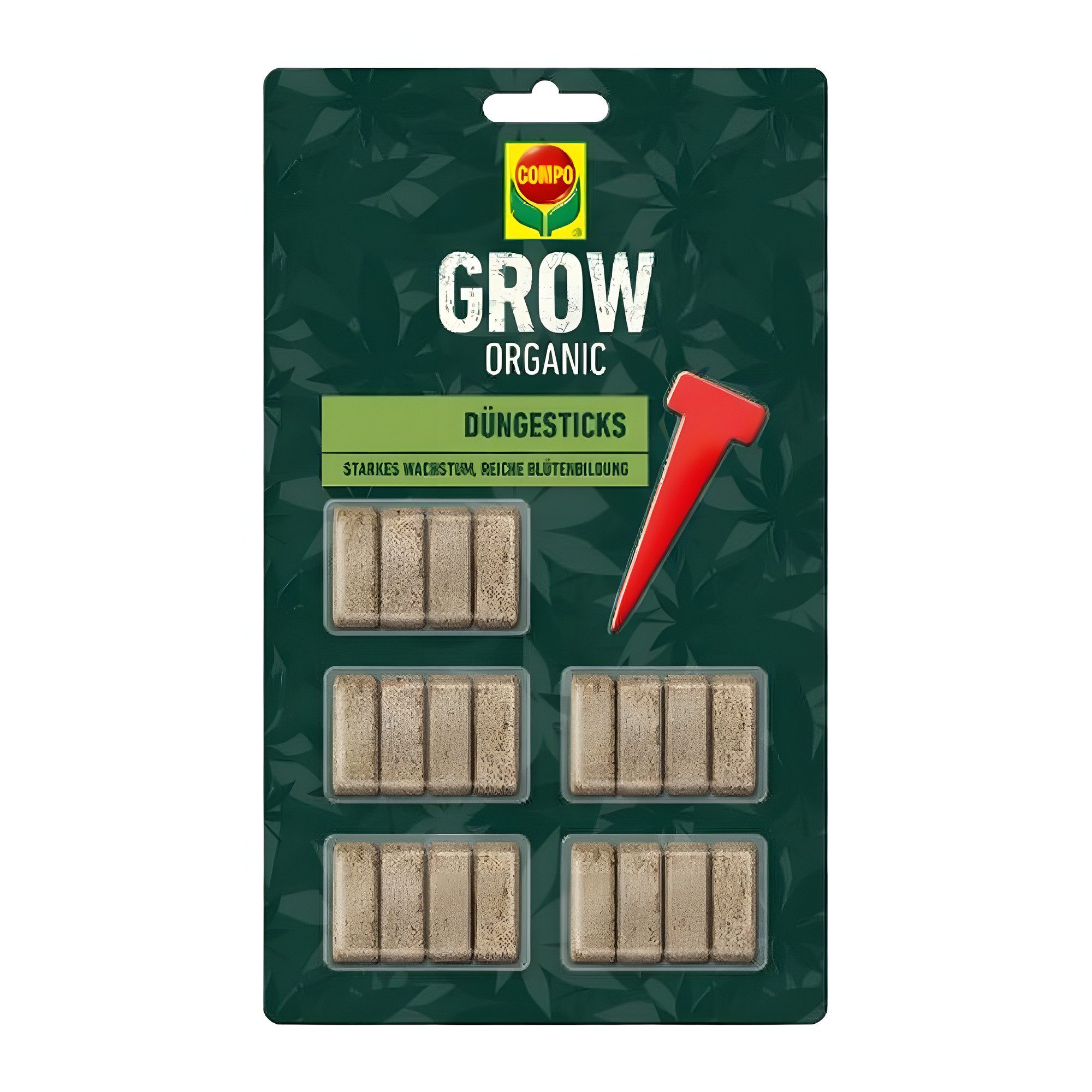 Compo Spezialdünger Compo Grow Organic Düngesticks, 20 Stück