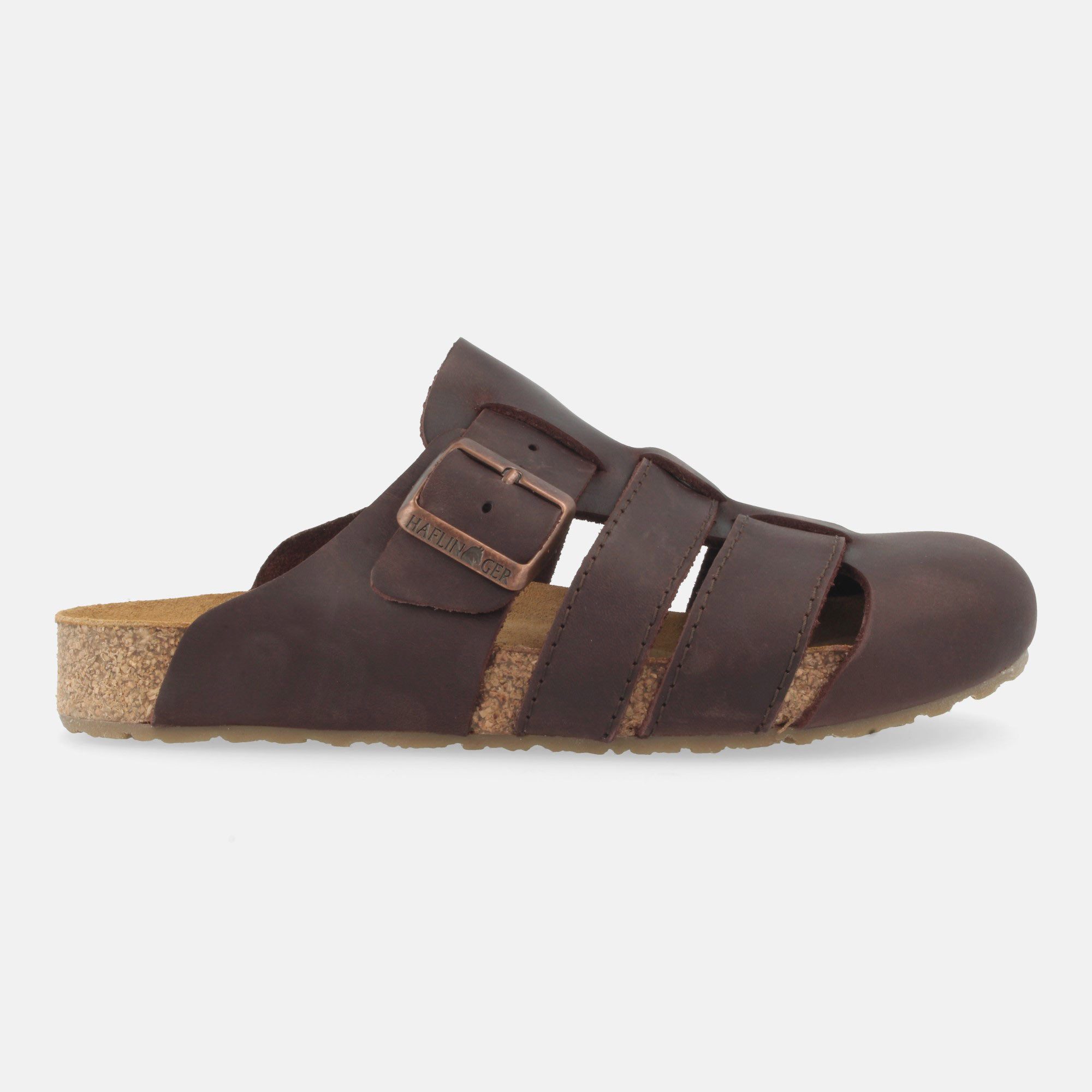 Haflinger Haflinger Porto Lederclog mit Korkfußbett Lederdecksohle Unisex Hausschuh