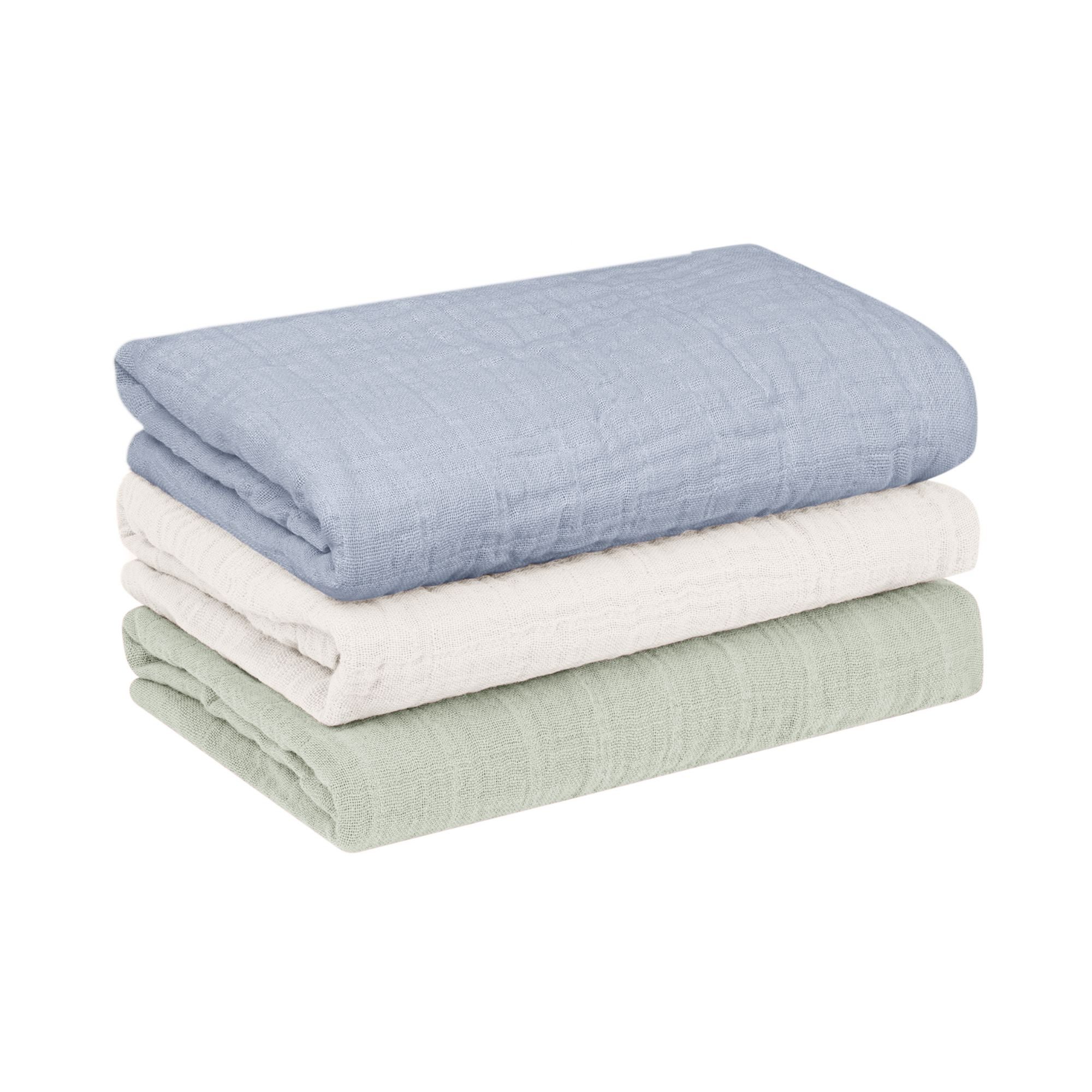 furora BABY Spucktuch Baby Mulltücher Sets (Bio-Musselin: super soft) 80x80cm oder 25x25cm, Sehr weich