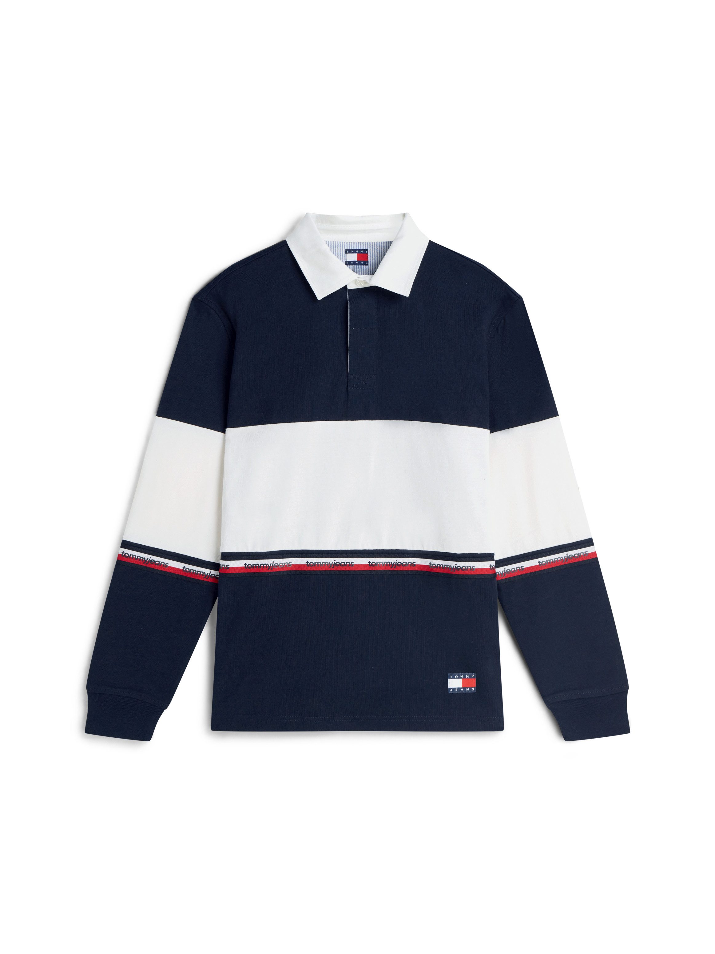 Tommy Jeans Langarm-Poloshirt RELAX CBLOCK RUGBY Relaxed fit mit Polokragen – Bild 5 von 5