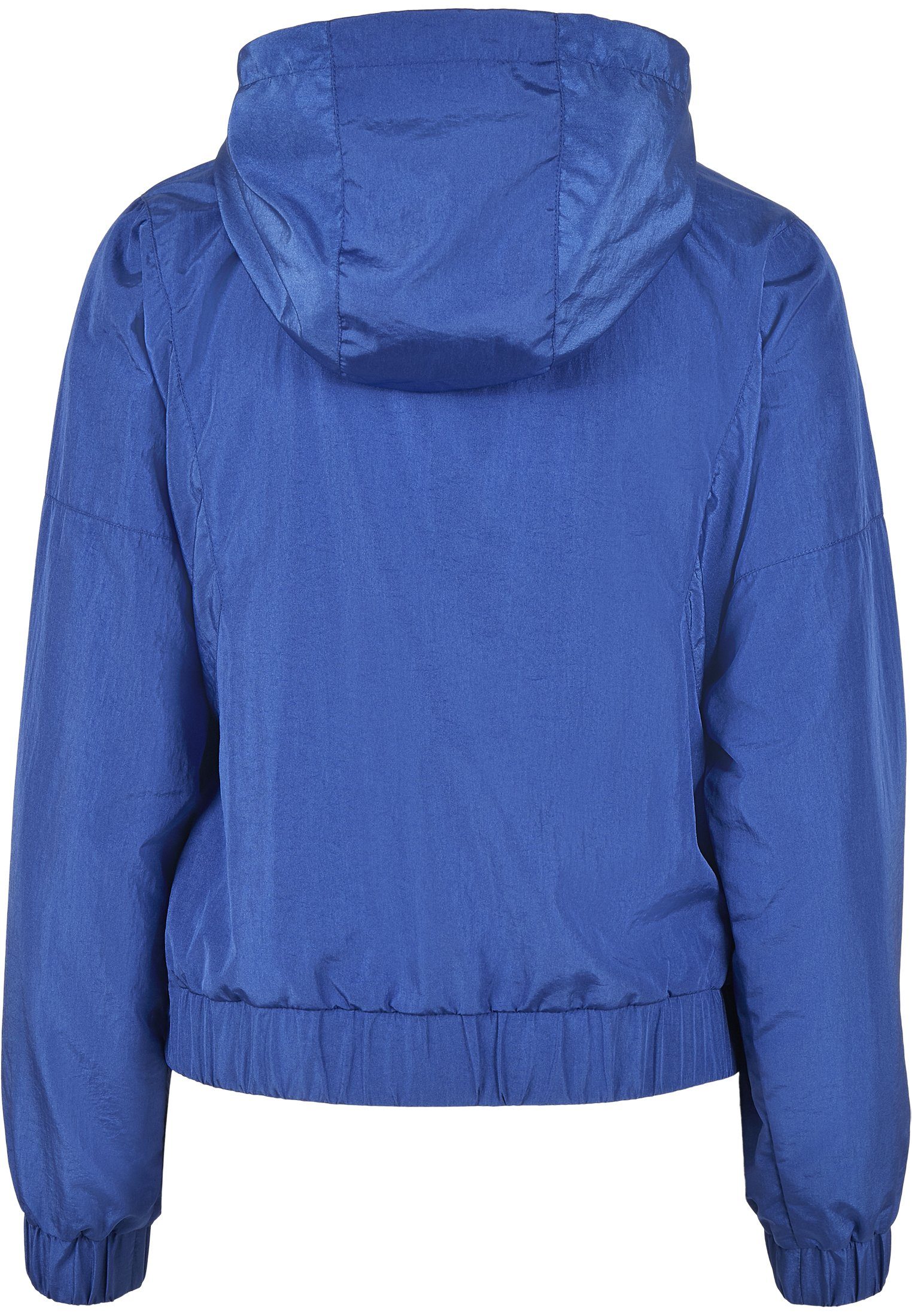 (1-St) URBAN CLASSICS Crinkle Frauen Nylon sportyblue Oversized Jacket Ladies Shiny Outdoorjacke