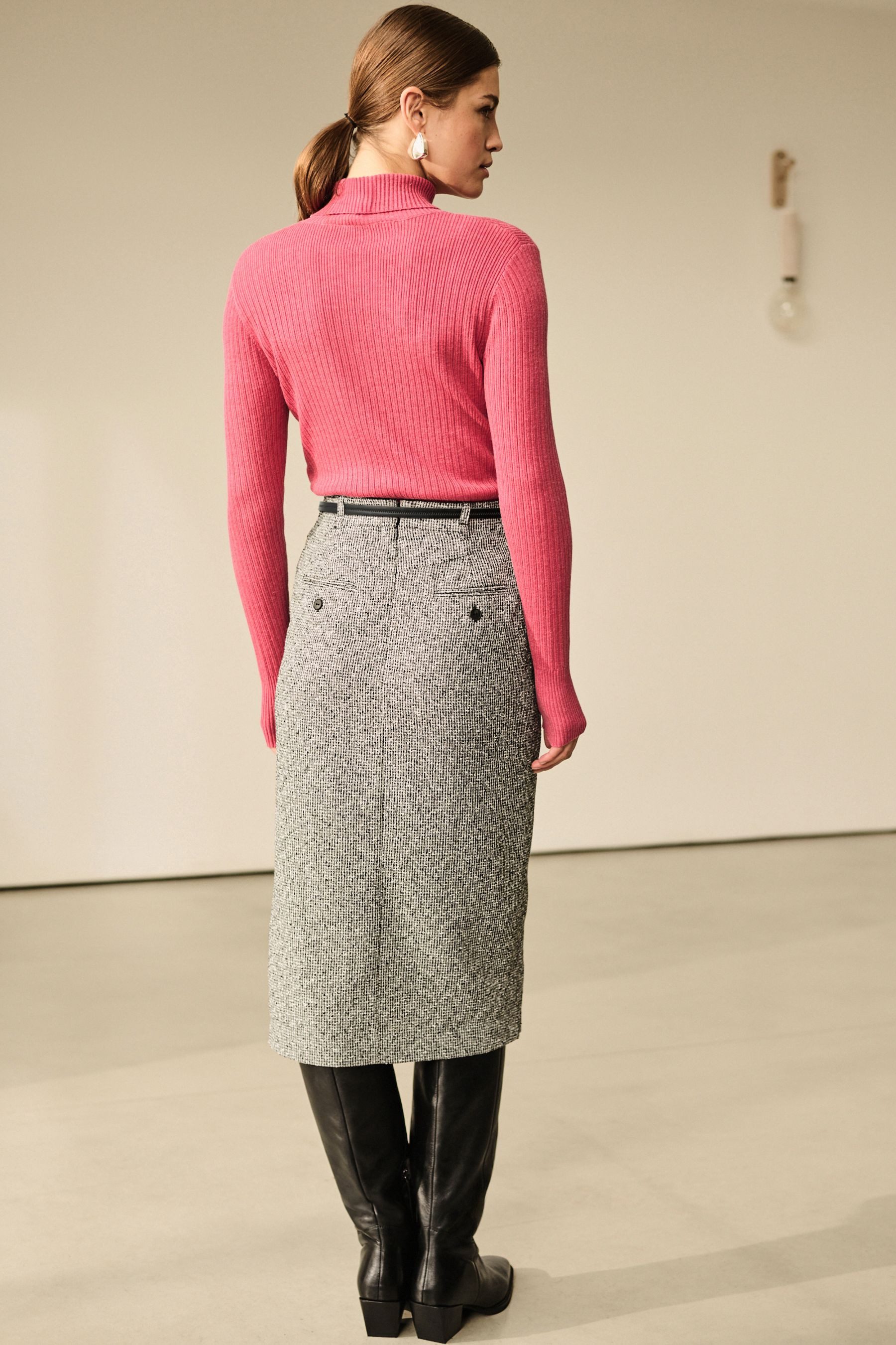 Next Bleistiftrock Bleistiftrock aus Bouclé – Kurzgröße (1-tlg) günstig online kaufen